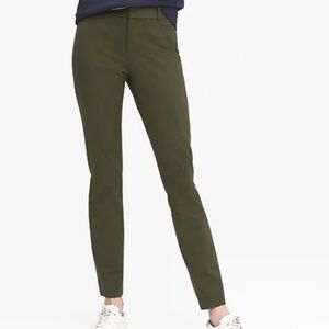 Banana Republic Flight Jacket Green Sloan Trousers, w/Front & Back Pockets, 6P